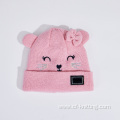 kitten jacquard knitted beanie for baby